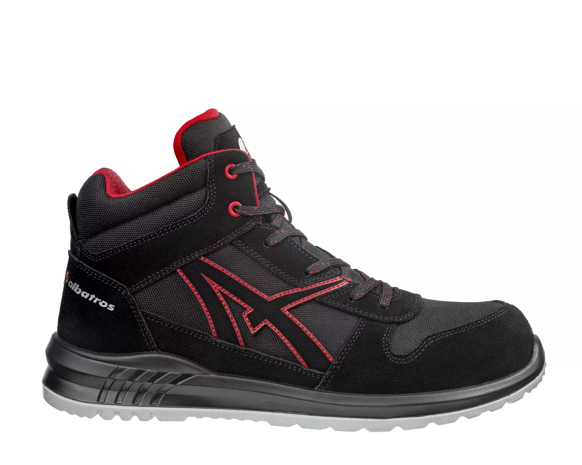 Albatros Clifton High S3 Veiligheidsschoen Zwart/Rood