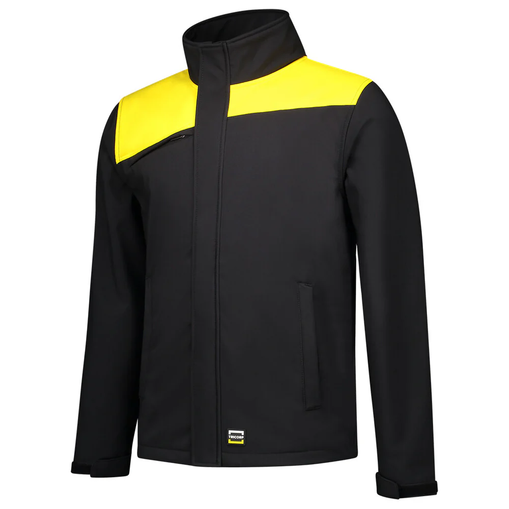 Softshell bicolor Naden black/yellow