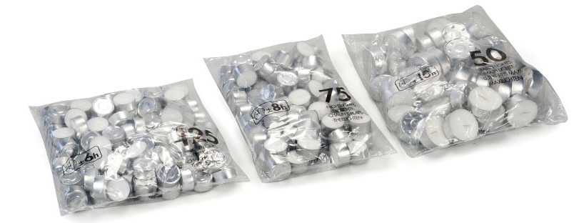 Theelichten 8 branduren (doos à 6x75st)