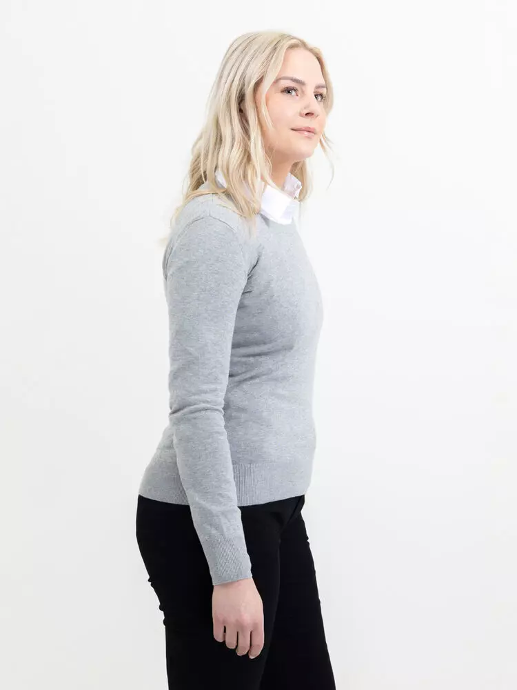 Trui Ashland u-neck dames grijs