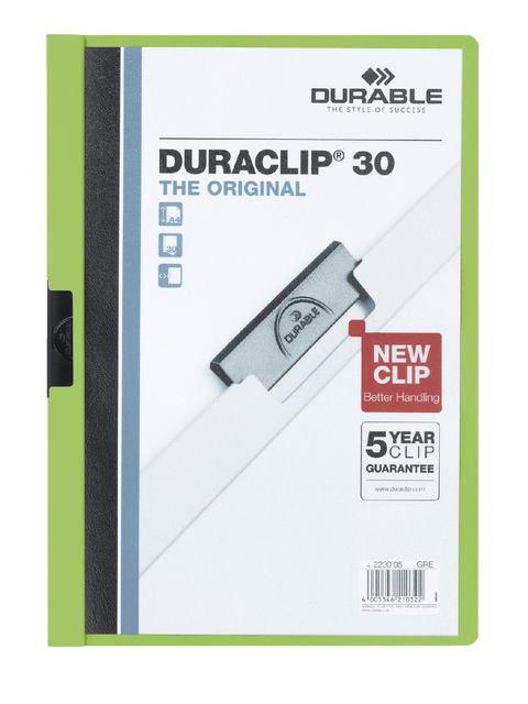 Klemmap Durable 2200 A4 3mm groen