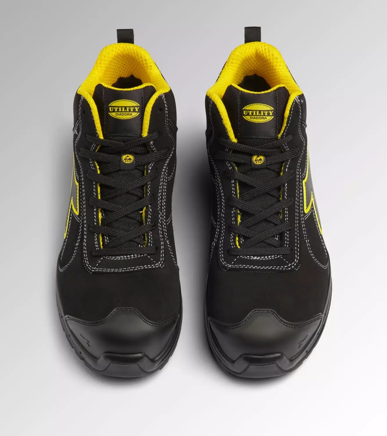 Diadora Run Net Airbox Mid S3 Werkschoen Zwart/Geel