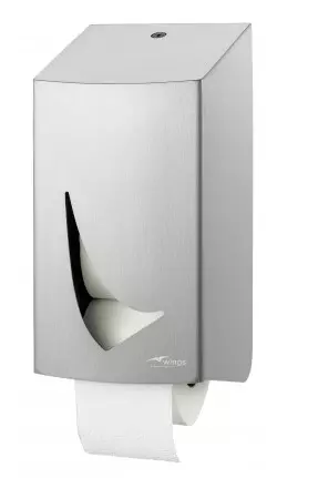 Toiletroldispenser 2-rols RVS Met cilinderslot