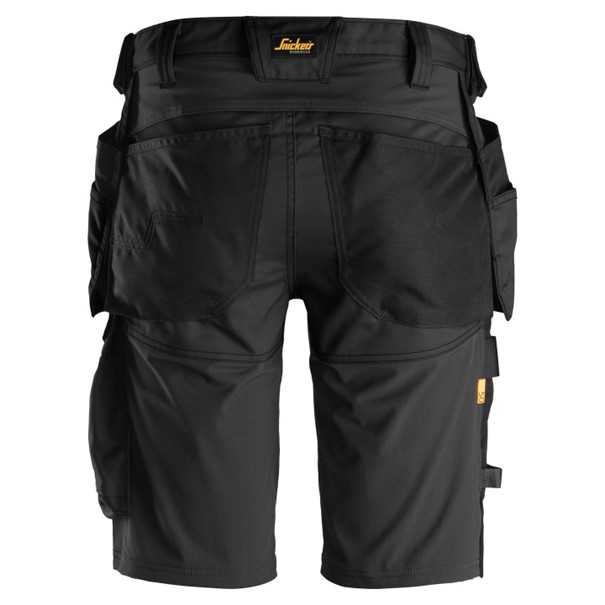 Korte werkbroek Snickers 6141 holsterzakzwart/zwart