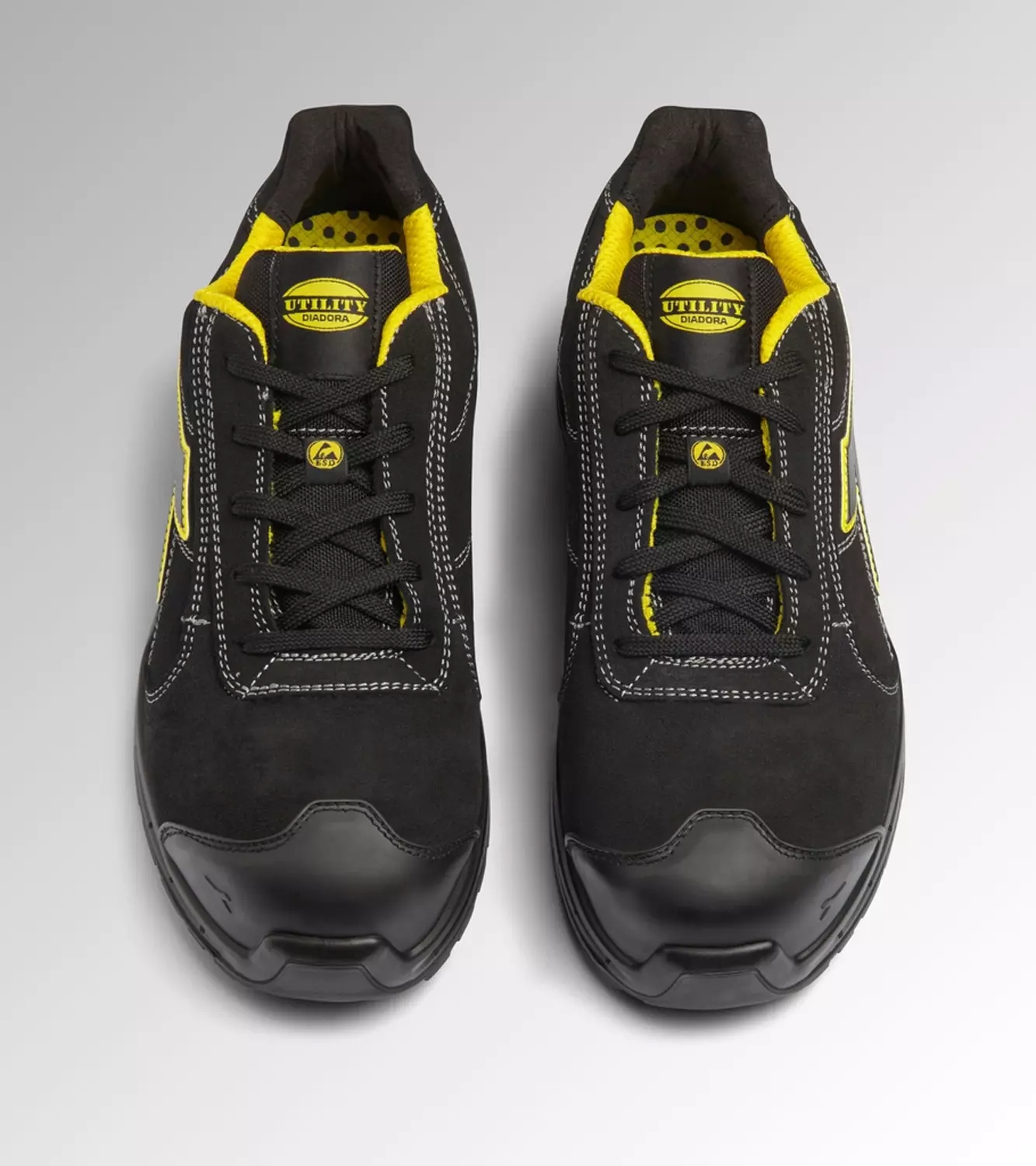 Diadora Run Net Airbox Low S3 Werkschoen Zwart/Geel