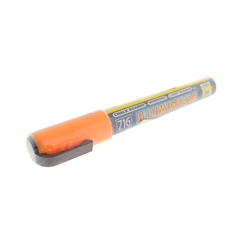 Krijtstift fluor dun oranje