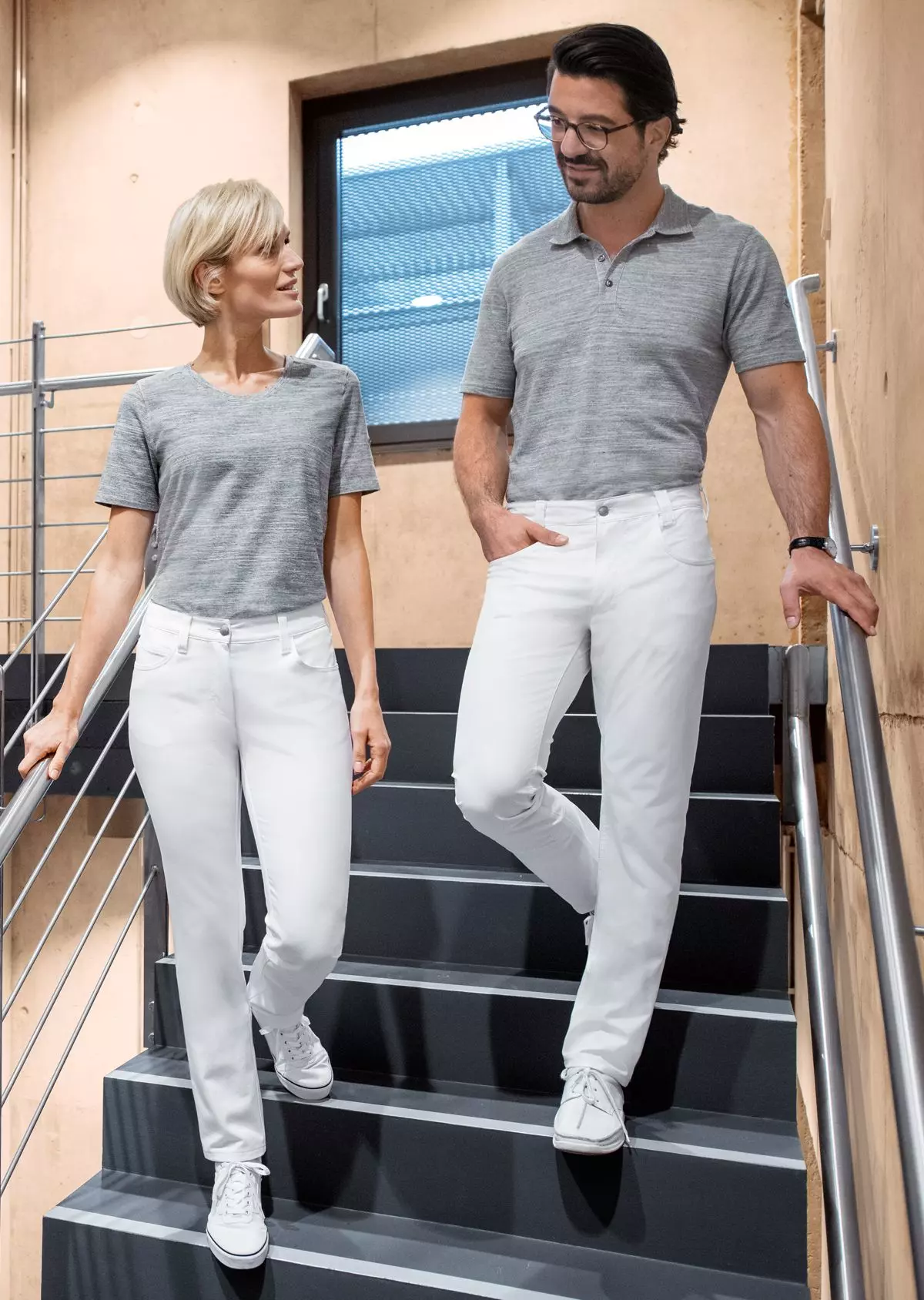 Spijkerbroek BP 1755 slim fit dames lengte 36 wit special