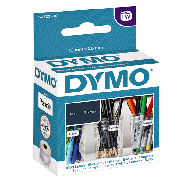 Label Etiket Dymo 11353 25mmx13mm wit (doos à 1000st)