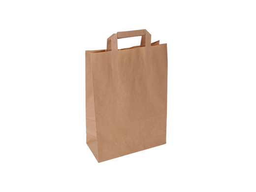 Draagtas papier 32x18x26cm bruin groot (doos à 300st)