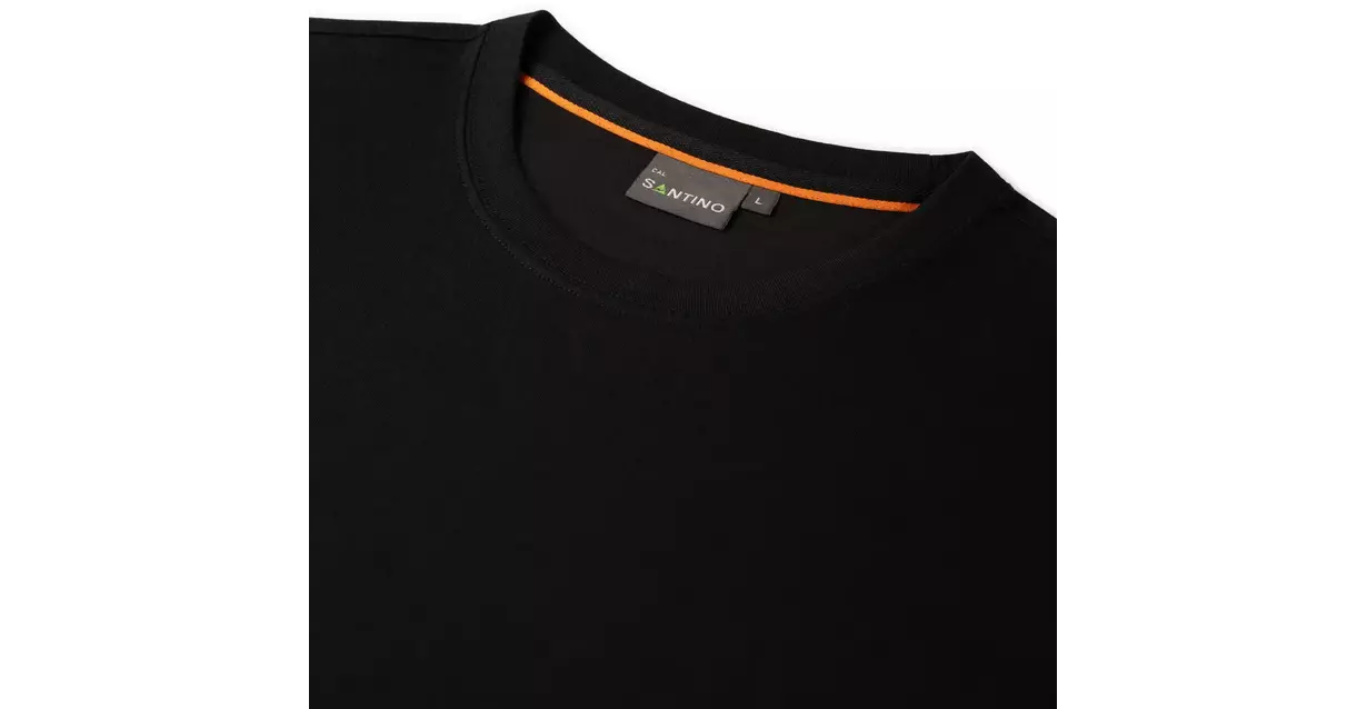 T-shirt Cal zwart/oranje