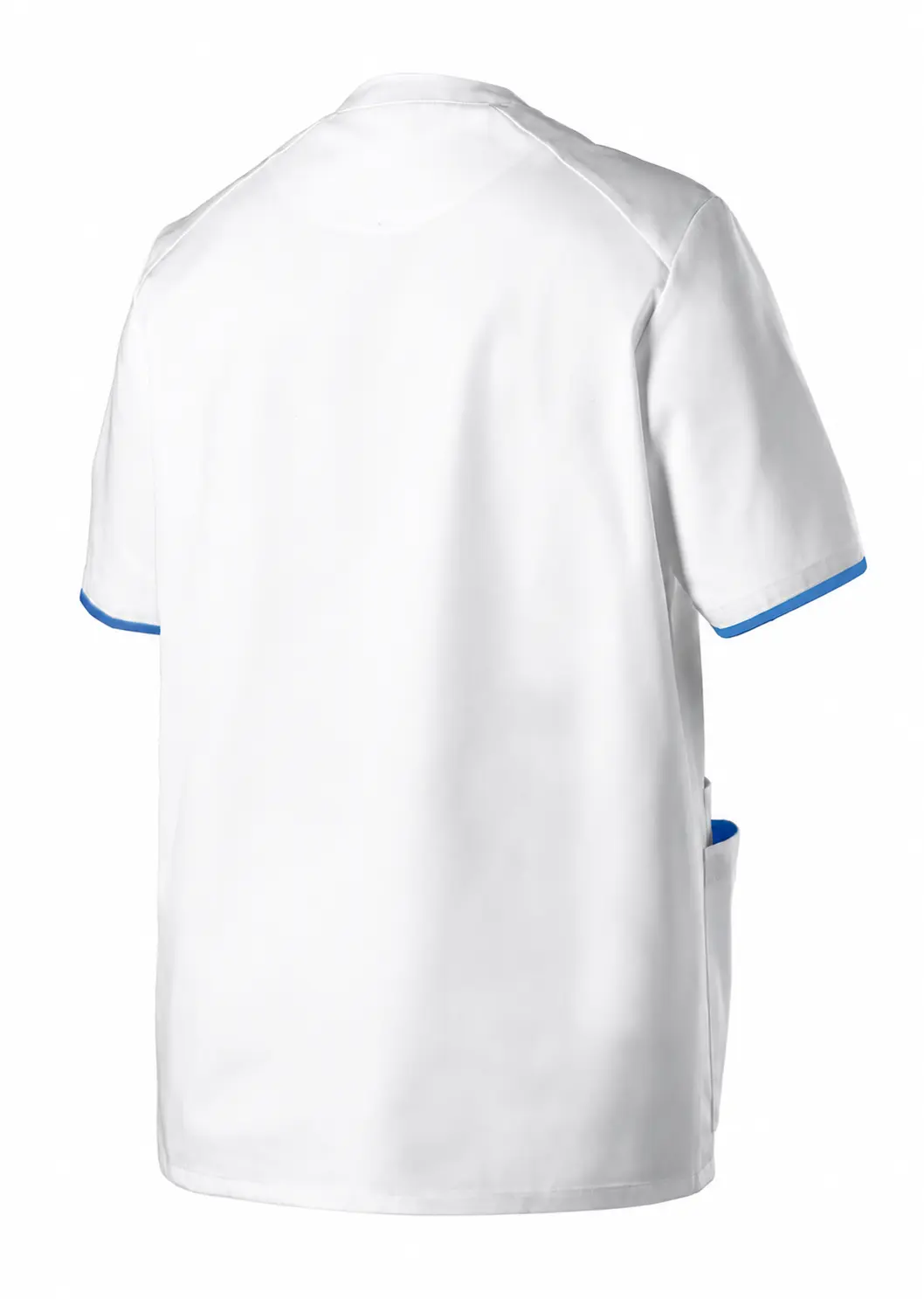 Zorgjas Kasack 1703 wit/azuurblauw