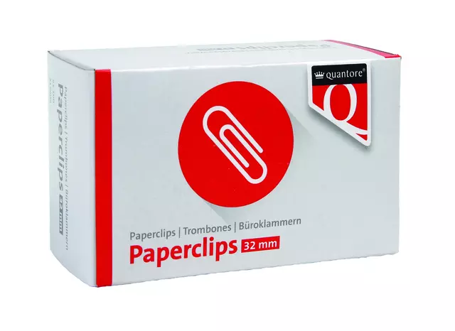 Paperclip 32mm Lang - Quantore - 100 stuks