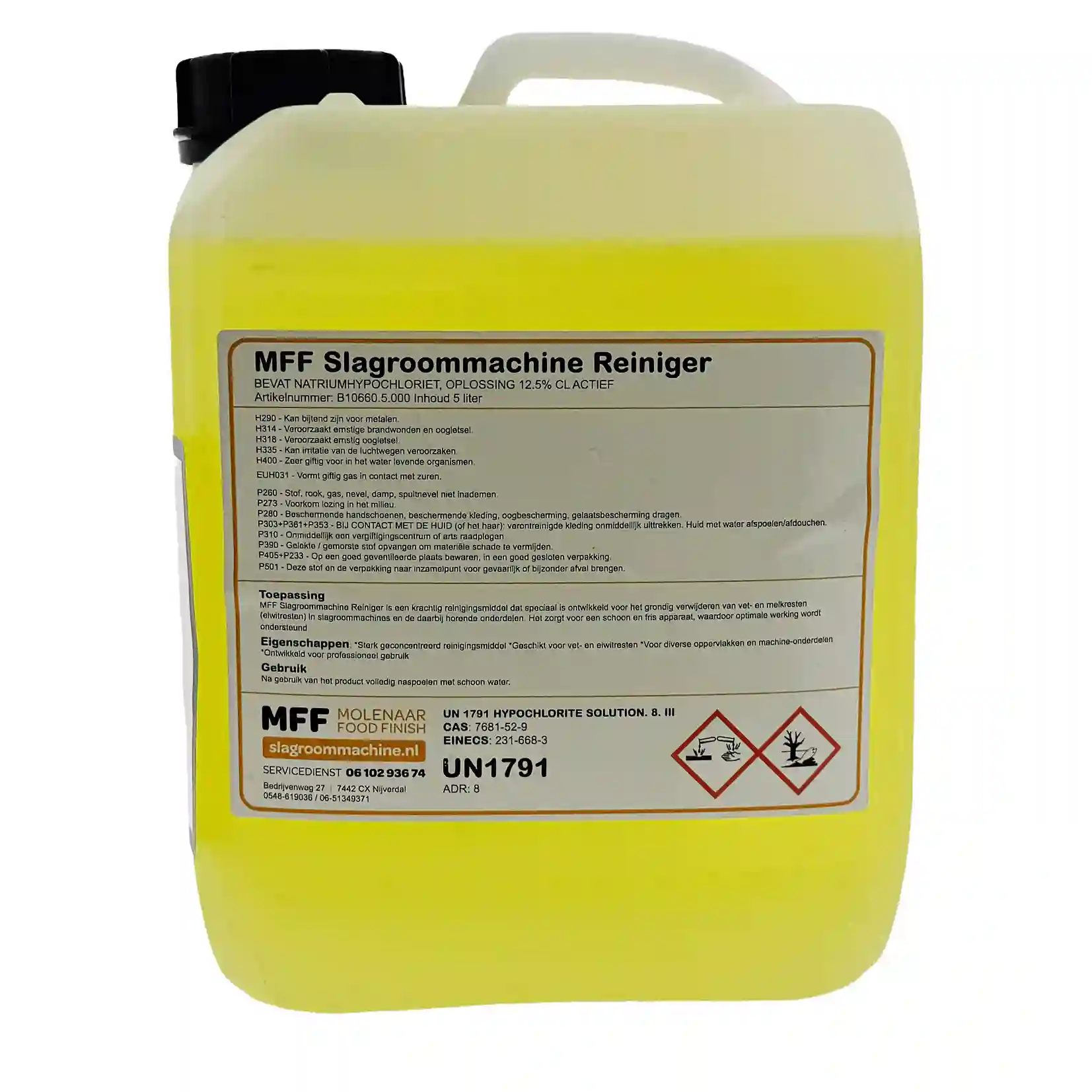 MFF slagroommachine reiniger can à 5 liter