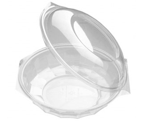 Saladebowl 750ml Ø19cm vast deksel transparant (doos à 240st)