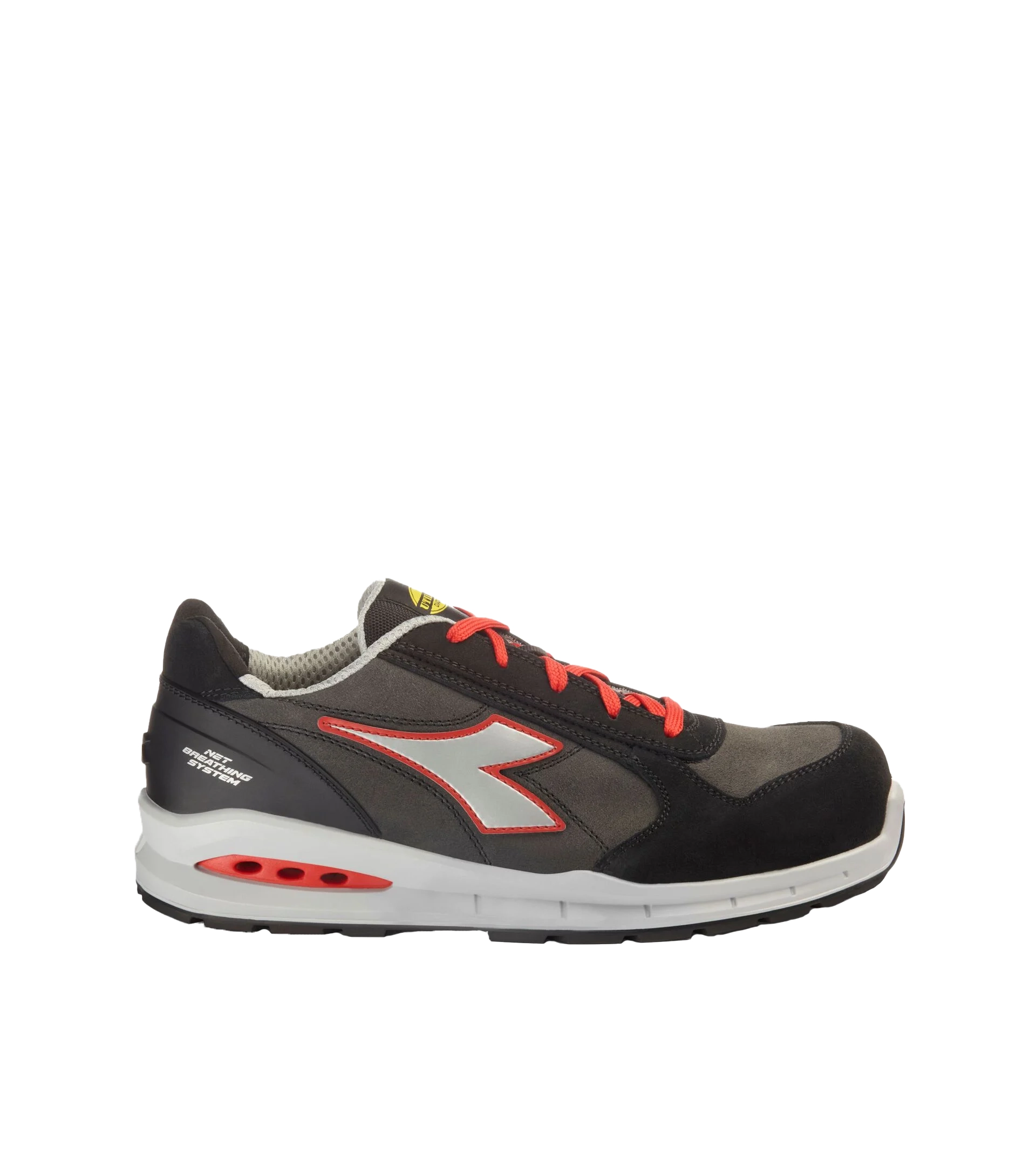 Diadora Run Net Airbox Low S3 Veiligheidsschoen Zilver/Rood