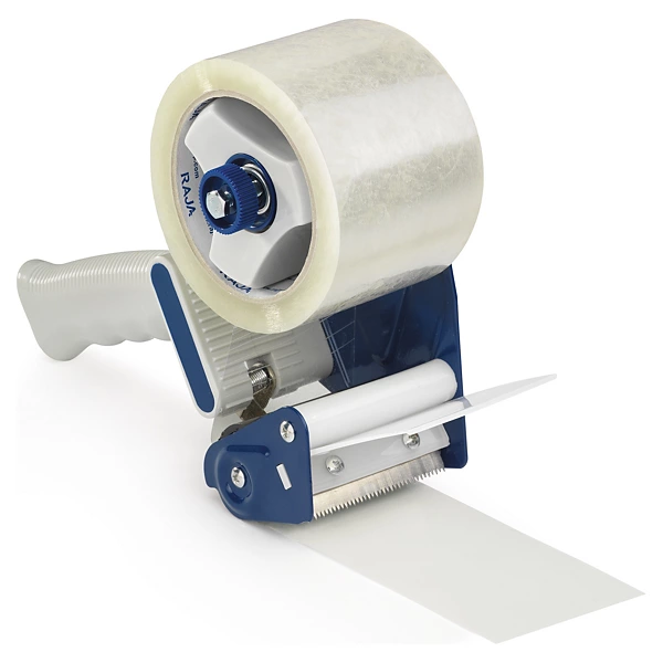 Tape afroller+rem 75mm kunststof