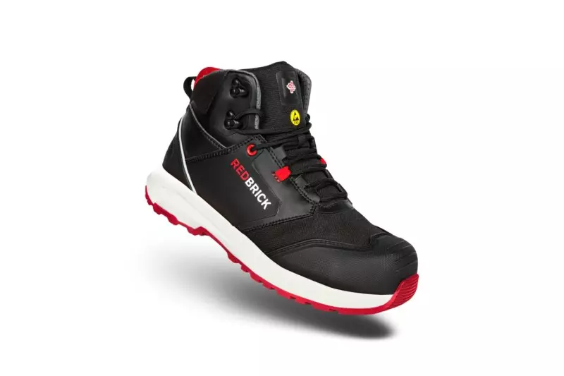 Redbrick Pulse Overnose High S3 veiligheidsschoen Zwart/Rood
