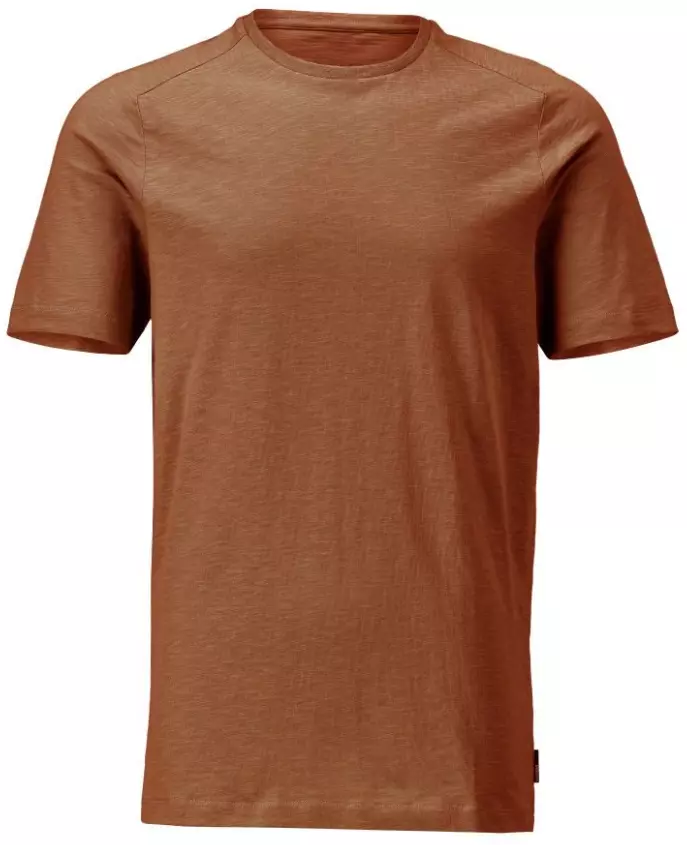 T-shirt Costomized Mascot katoen notenbruin