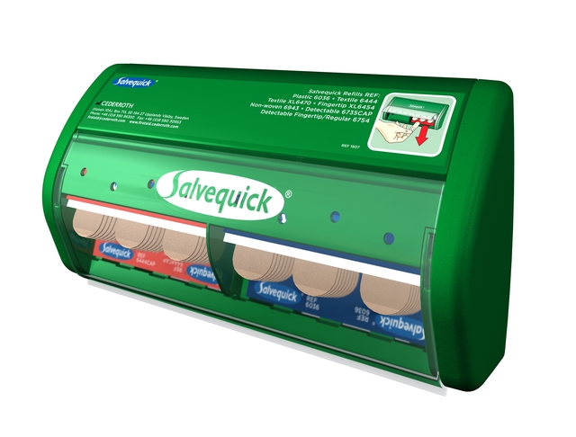 Pleister dispenser Salvequick incl. 40 textiel en 45 kunststof pleisters 490700