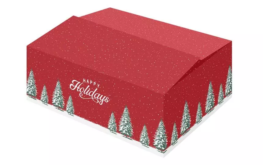 Kerstdoos Vintage Christmas 590x390x200mm Rood