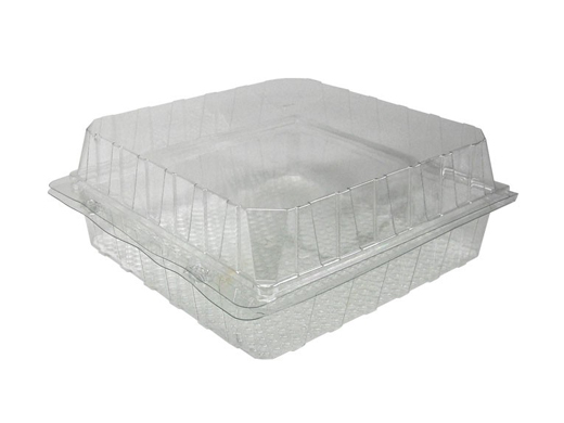 Gebaksdoos PET 260x140x55mm met vast deksel transparant (doos à 160st)