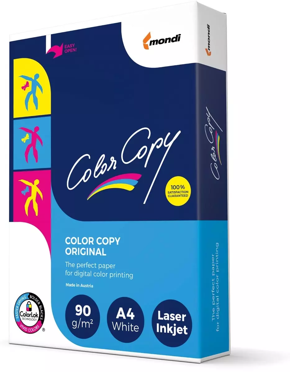 Laserpapier A4 - 90 gram - Wit - 500 vellen - Color Copy