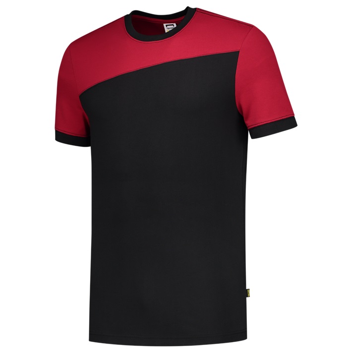 T-shirt Bicolor zwart/rood