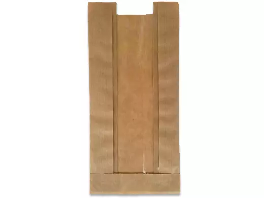 ½ Stokbroodzak met venster 11+5,5x32cm Kraft papier 1000 stuks