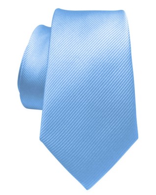 Stropdas Clip weef jacquard polyester fijne reps col L104 lichtblauw