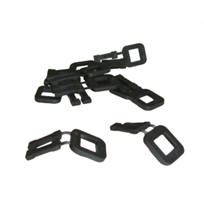 Buckless gesp plastic 13mm zwart (doos à 1000st)