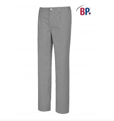 Koksbroek/bakkersbroek BP 1650 zwart/wit pepita