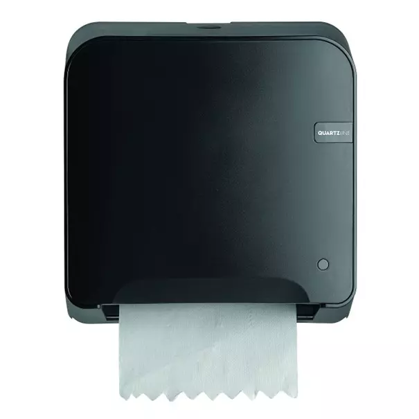 Dispenser handdoek Quartz mini-matic zwart 318x310x185mm