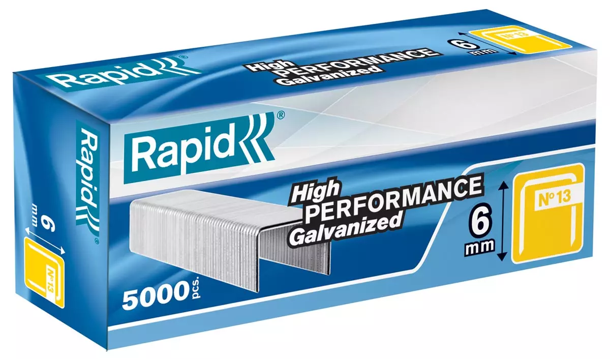 Rapid Nietjes 13/6 Gegalvaniseerd 5000 stuks
