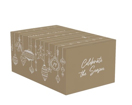 Kerstdoos Frames 490x390x200mm Zwart/Goud