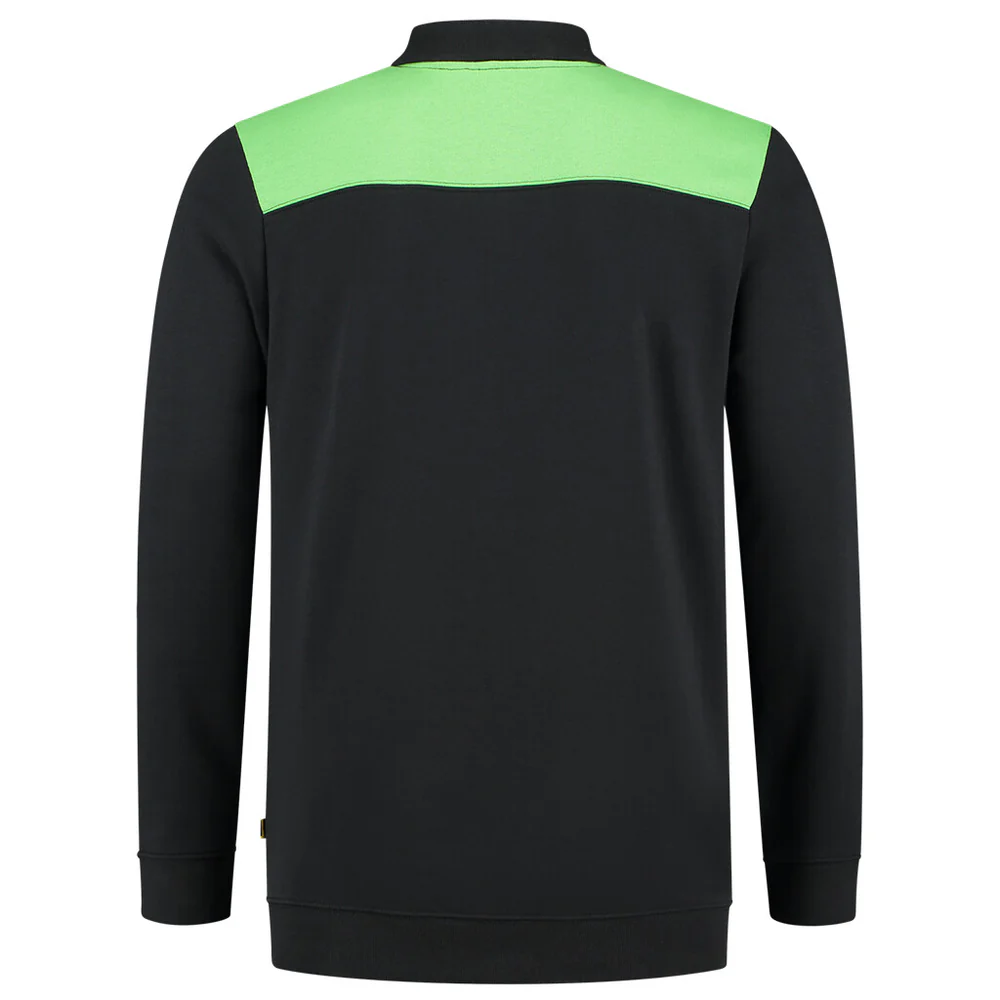 Polosweater Bicolor Naden Black/Lime