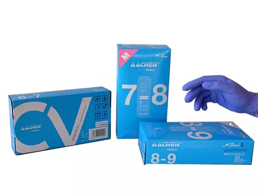 Nitril Handschoen Lange Manchet Blauw Maat XL Aachen