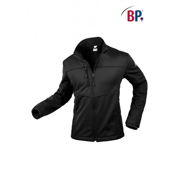 Jas softshell heren BP 1696 zwart