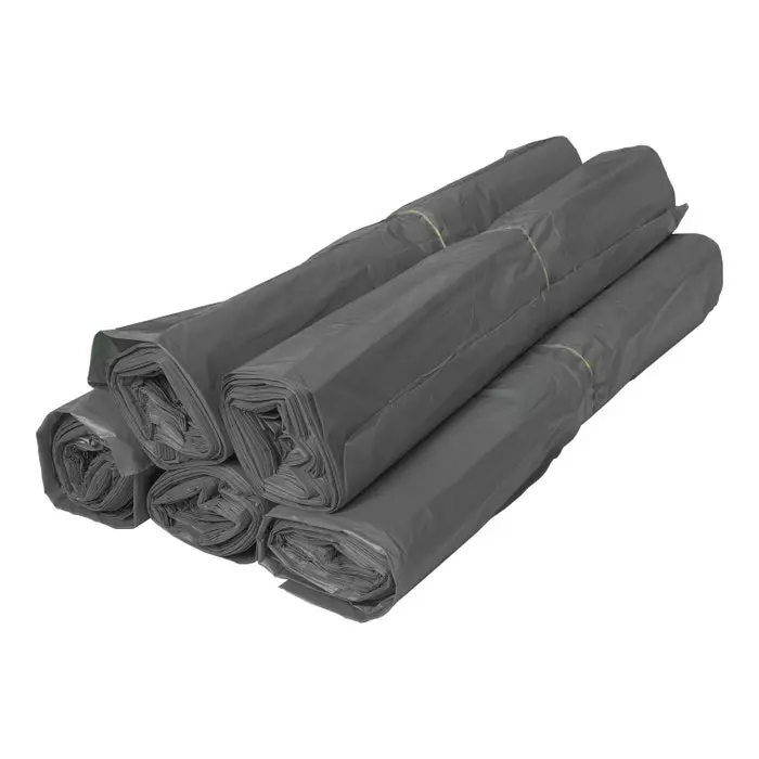 Afvalzak HDPE 70x110cm T30 25mu Grijs