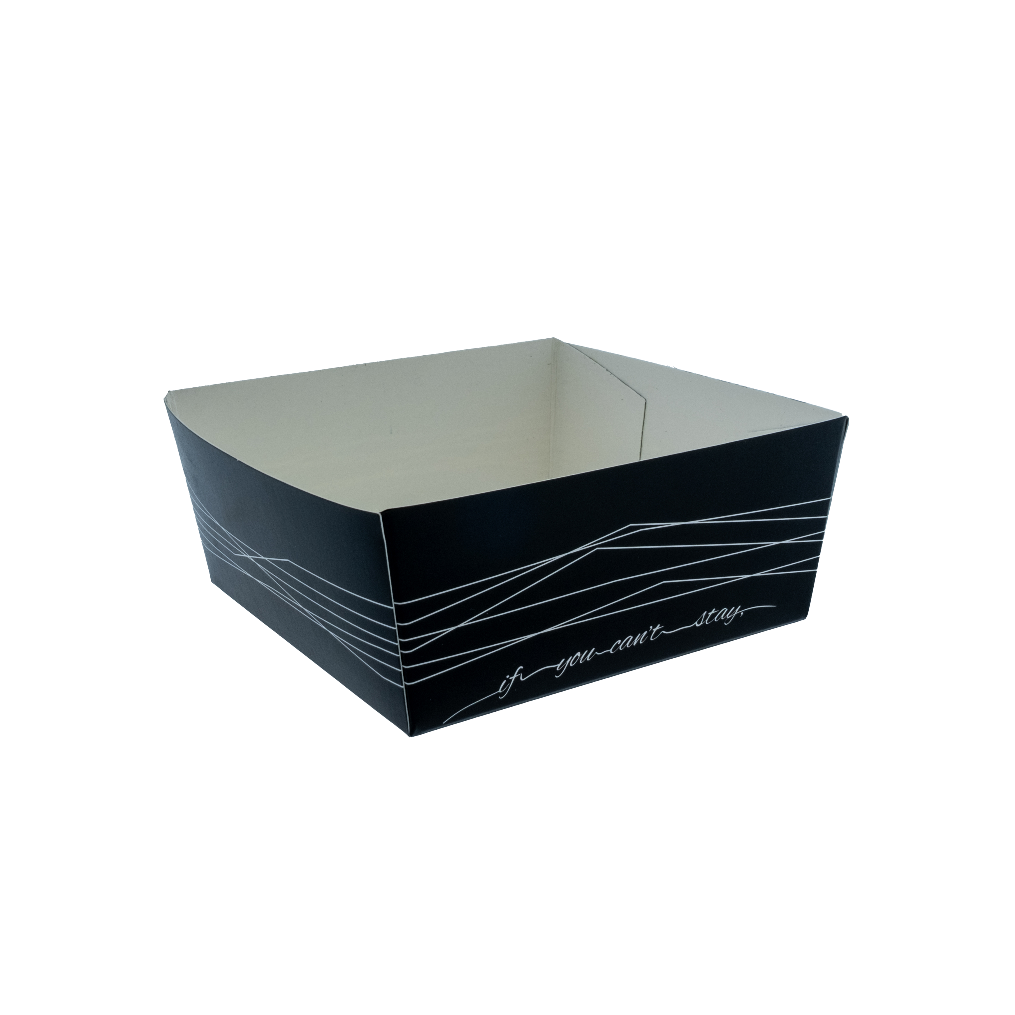 Hamburgerbak 110x110x52mm Canto lijn karton (doos à 1000st)