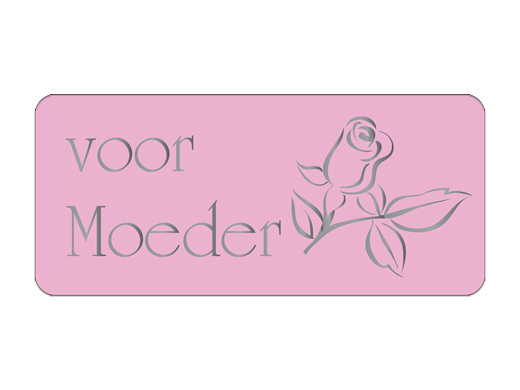 Etiket voor Moeder 45x20mm rechthoekig