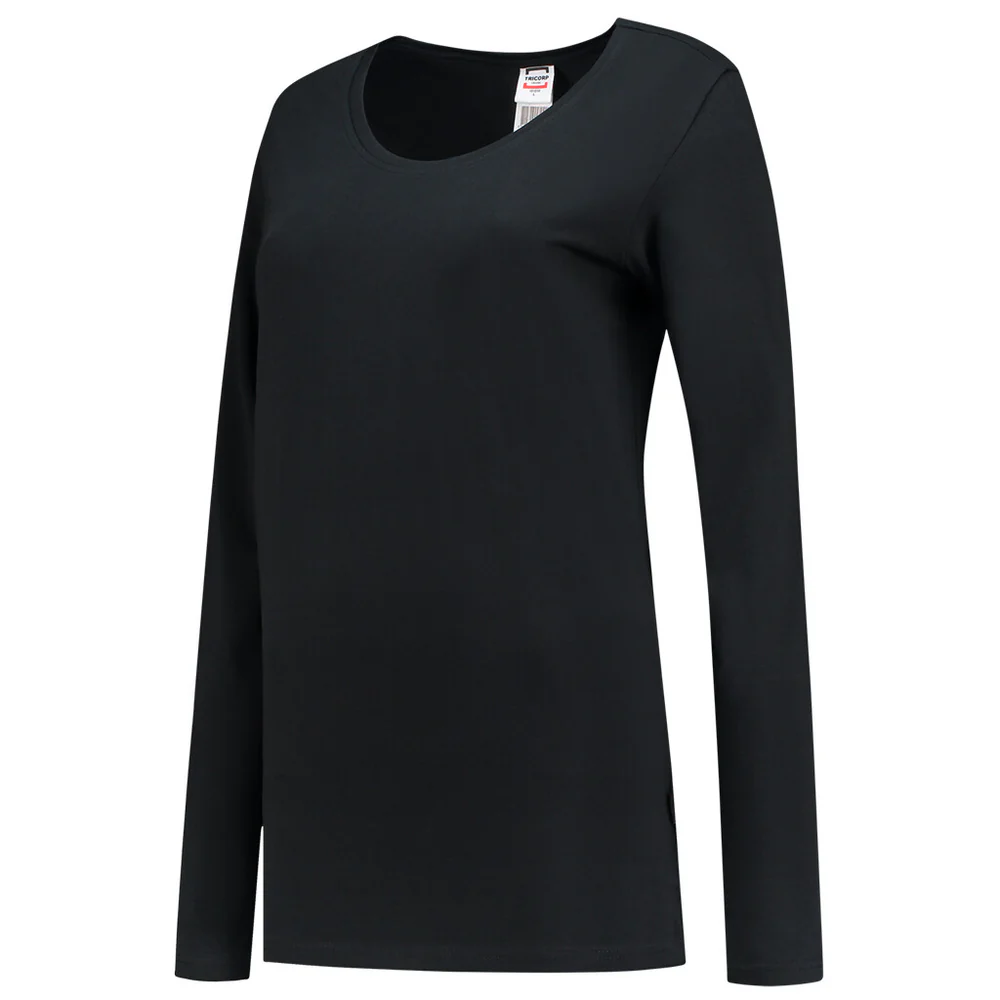 T-shirt lange mouw dames zwart
