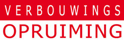 Raambiljet 24x72cm Verbouwingsopruiming rood/wit