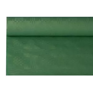 Damast Tafelkleed Papier 120cmx8m Donkergroen