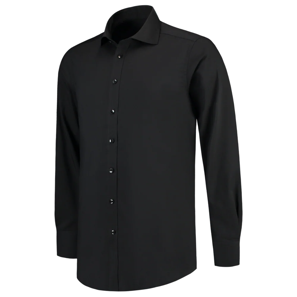 Overhemd stretch fitted zwart Tricorp