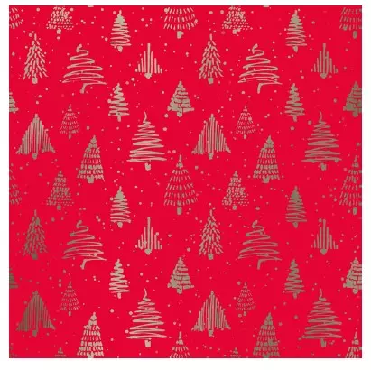 Cadeaupapier Kerst Rood 50cmx100m