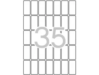 Etiket Apli 19x40mm Wit 525 stuks
