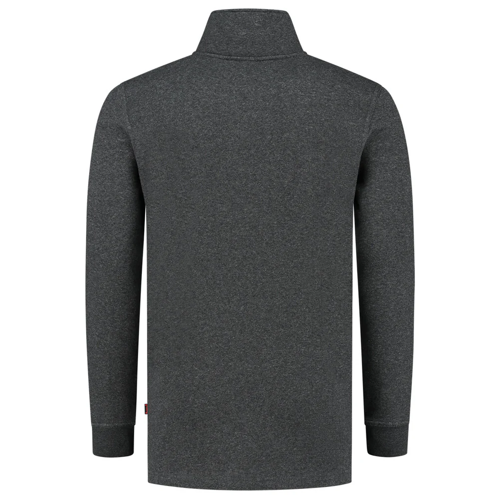Sweater met ritskraag antraciet melange ZS-280