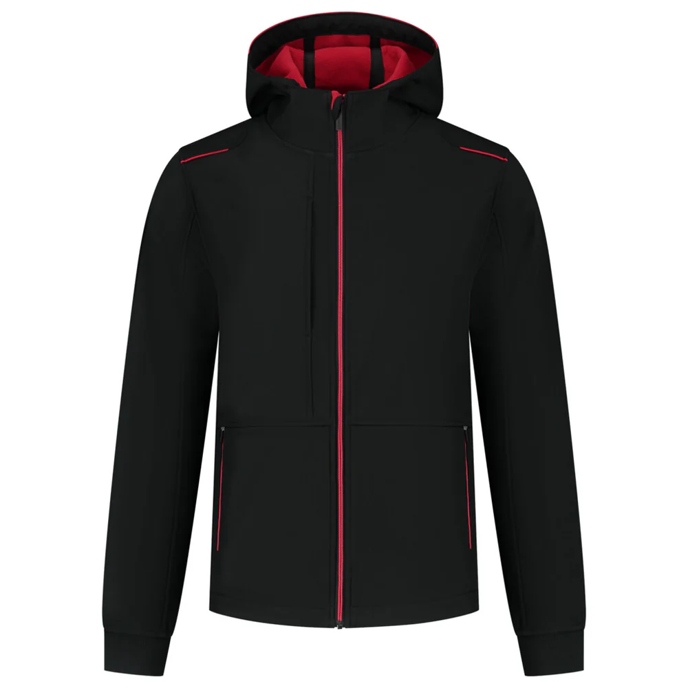 Softshell Capuchon Accent Black/Red 402705