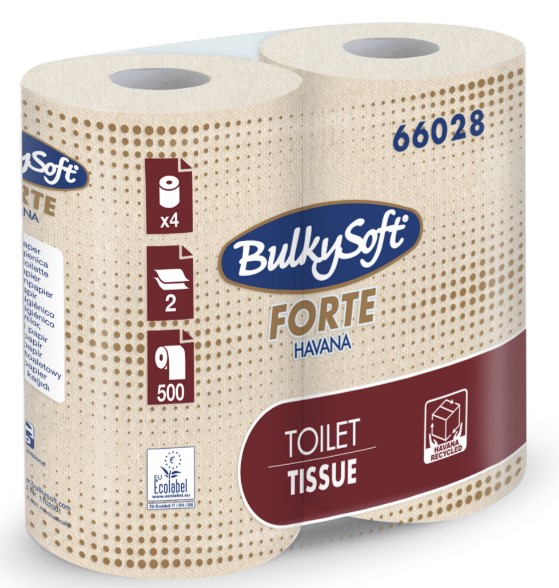 Toiletpapier compact rol bruin 500vel Havanna 2-laags 52,5m (pak à 10x4rol)