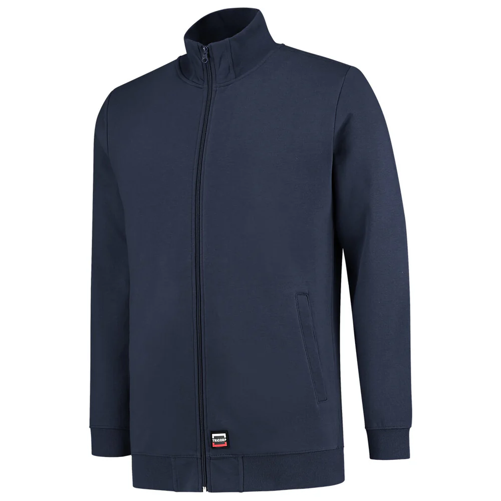 Sweatvest 60°C wasbaar inktblauw